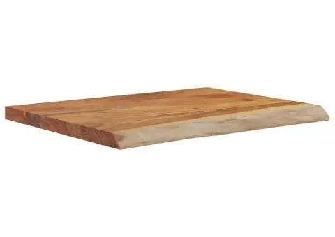 Raft perete 50x40x2,5 cm dreptunghiular lemn acacia margine vie - 3/5