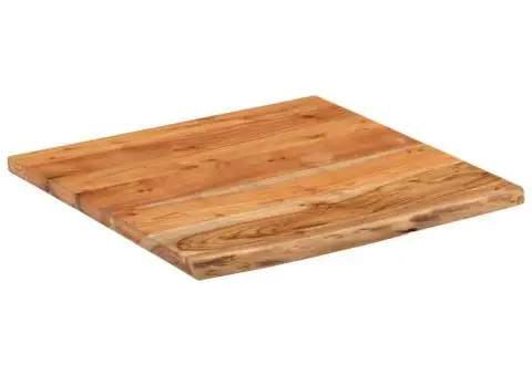 Blat de baie, 60x60x2,5 cm, pătrat, lemn masiv acacia - 3/5