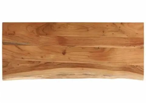 Blat masă 90x40x2,5 cm dreptunghiular lemn acacia margine vie - 2/5