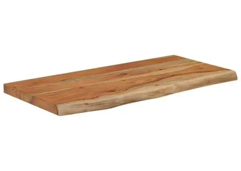 Raft perete 40x20x3,8 cm dreptunghiular lemn acacia margine vie - 3/5