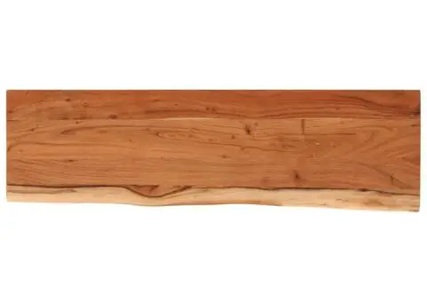 Raft perete 90x30x3,8 cm dreptunghiular lemn acacia margine vie - 2/5