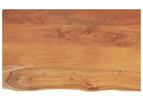 Blat de baie, 90x60x3,8 cm, dreptunghiular, lemn masiv acacia - 2/5