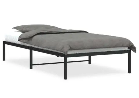 Cadru pat metalic, negru, 100x200 cm - 2/5