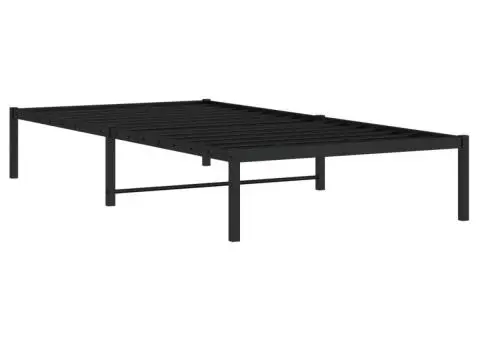 Cadru pat metalic, negru, 100x200 cm - 4/5