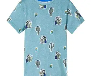 Tricou pentru copii, verde deschis melanj, 92