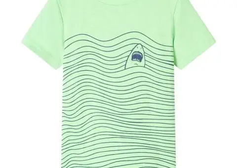Tricou pentru copii, verde neon, 104 - 1/5