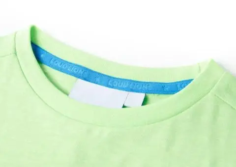 Tricou pentru copii, verde neon, 104 - 3/5
