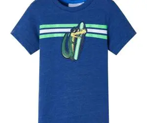Tricou pentru copii, albastru închis melanj, 104