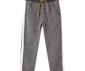 Pantaloni de trening pentru copii, gri închis melanj, 128