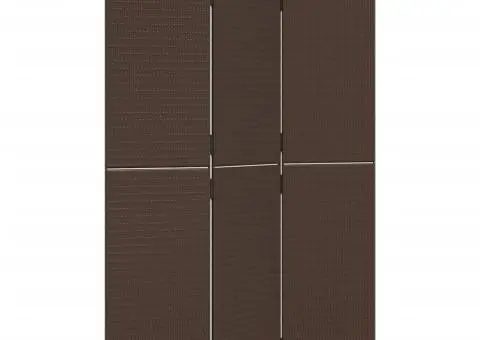 Separator de cameră cu 3 panouri, maro, poliratan - 2/5