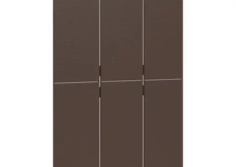 Separator de cameră cu 3 panouri, maro, poliratan - 4/5