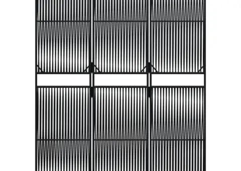 Separator de cameră cu 3 panouri, negru, poliratan - 5/5