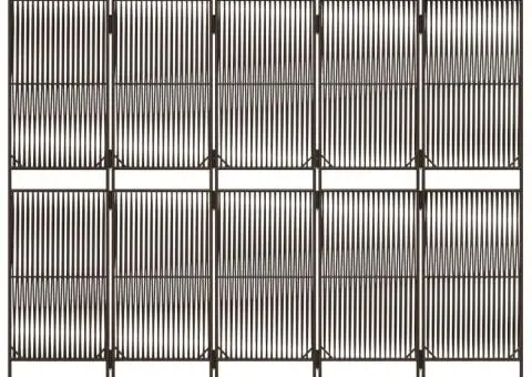 Separator de cameră cu 5 panouri, maro, poliratan - 5/5