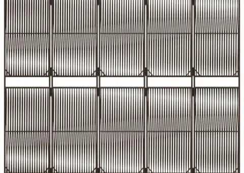 Separator de cameră cu 5 panouri, maro, poliratan - 5/5