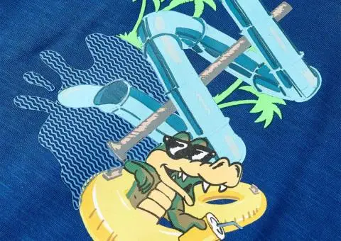 Tricou pentru copii, albastru închis, 116 - 4/5