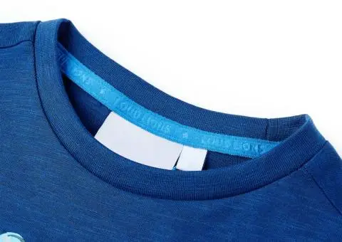 Tricou pentru copii, albastru închis, 92 - 3/5