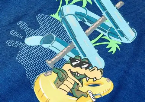 Tricou pentru copii, albastru închis, 92 - 4/5