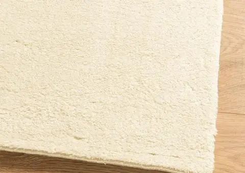 Covor HUARTE, fir scurt, moale și lavabil, crem, 60x110 cm - 4/5