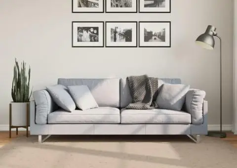 Covor HUARTE, fir scurt, moale și lavabil, nisipiu, 140x200 cm - 1/5