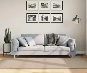 vidaXL Covor HUARTE, fir scurt, moale și lavabil, nisipiu, 140x200 cm