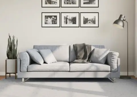 Covor HUARTE, fir scurt, moale și lavabil, gri, 160x230 cm - 1/5