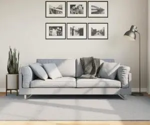 vidaXL Covor HUARTE, fir scurt, moale și lavabil, gri, 160x230 cm