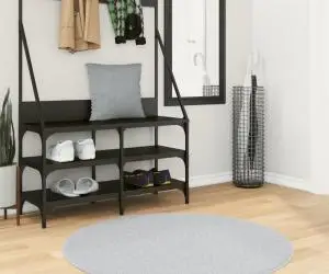vidaXL Covor HUARTE, fir scurt, moale și lavabil, gri, Ø 100 cm