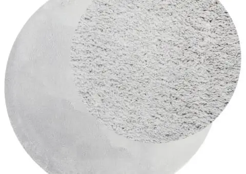 Covor HUARTE, fir scurt, moale și lavabil, gri, Ø 100 cm - 3/5