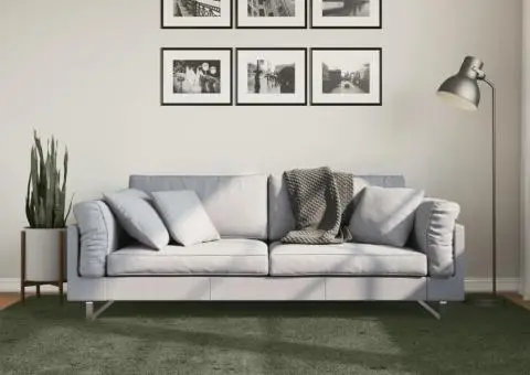 Covor HUARTE, fir scurt moale și lavabil verde pădure 160x230cm - 1/5