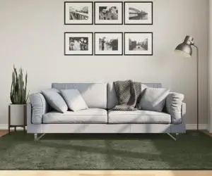vidaXL Covor HUARTE, fir scurt moale și lavabil verde pădure 160x230cm