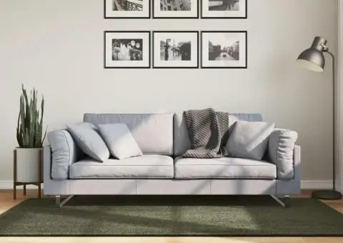 Covor HUARTE, fir scurt moale și lavabil verde pădure 100x200cm - 1/5