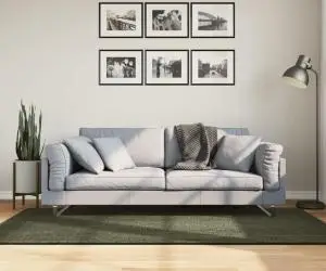 vidaXL Covor HUARTE, fir scurt moale și lavabil verde pădure 100x200cm