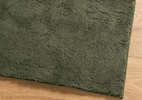 Covor HUARTE, fir scurt moale și lavabil verde pădure 100x200cm - 4/5