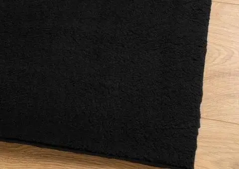 Covor HUARTE, fir scurt, moale și lavabil, negru, 120x170 cm - 4/5