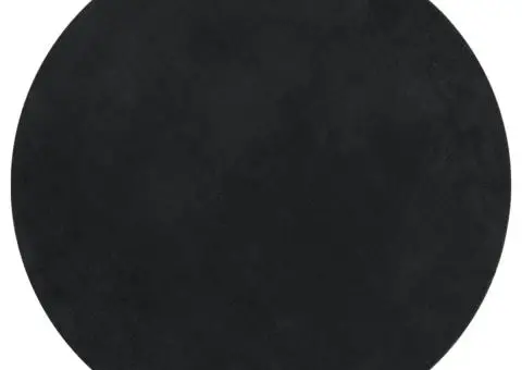 Covor HUARTE, fir scurt, moale și lavabil, negru, Ø 100 cm - 2/5