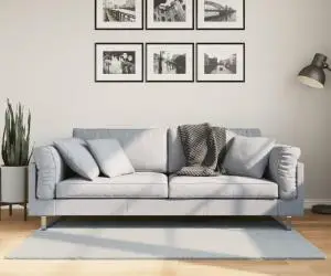 vidaXL Covor HUARTE, fir scurt, moale și lavabil, albastru, 80x150 cm