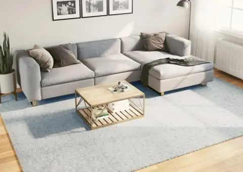 Covor HUARTE, fir scurt, moale și lavabil, albastru, 240x340 cm - 1/5