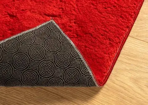 Covor HUARTE, fir scurt, moale și lavabil, roșu, 240x240 cm - 5/5