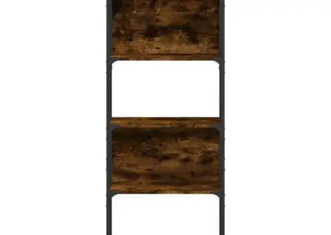 Bibliotecă 5 niveluri, stejar fumuriu, 60,5x24x166,5 cm - 5/5