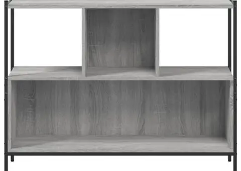 Bibliotecă, gri sonoma, 102x28x77,5 cm, lemn prelucrat - 5/5