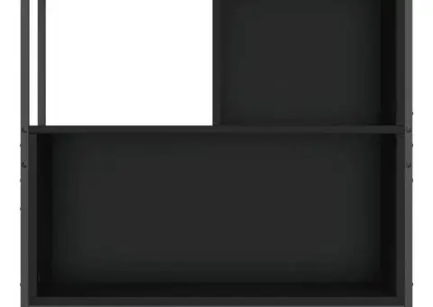 Bibliotecă, negru, 72x28x77,5 cm, lemn prelucrat - 5/5