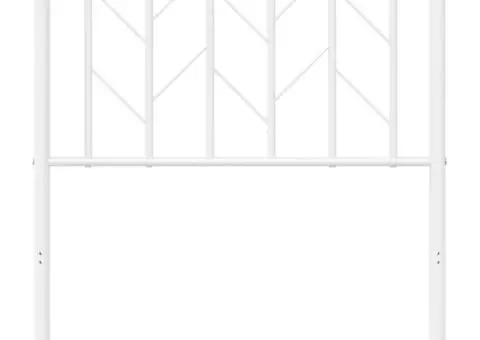 Tăblie de pat metalică, alb, 75 cm - 4/5