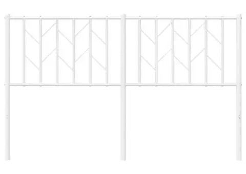Tăblie de pat metalică, alb, 140 cm - 4/5