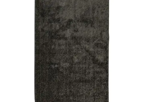 Covor ISTAN, cu fire înalte, aspect lucios, antracit, 80x150 cm - 2/5