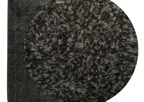 Covor ISTAN, cu fire înalte, aspect lucios, antracit, 240x340cm - 3/5