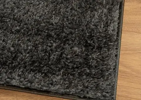 Covor ISTAN, cu fire înalte, aspect lucios, antracit, 240x340cm - 4/5