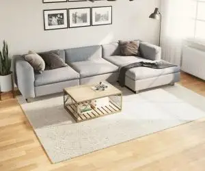 vidaXL Covor ISTAN, cu fire înalte, aspect lucios, crem, 200x280 cm