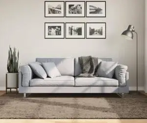 vidaXL Covor ISTAN, cu fire înalte, aspect lucios, gri, 160x230 cm
