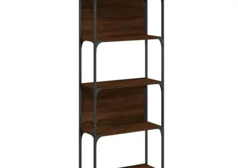 Bibliotecă 5 niveluri, stejar maro, 60,5x24x166,5 cm - 2/5