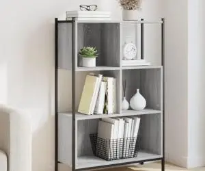 vidaXL Bibliotecă, gri sonoma, 72x28x109 cm, lemn prelucrat